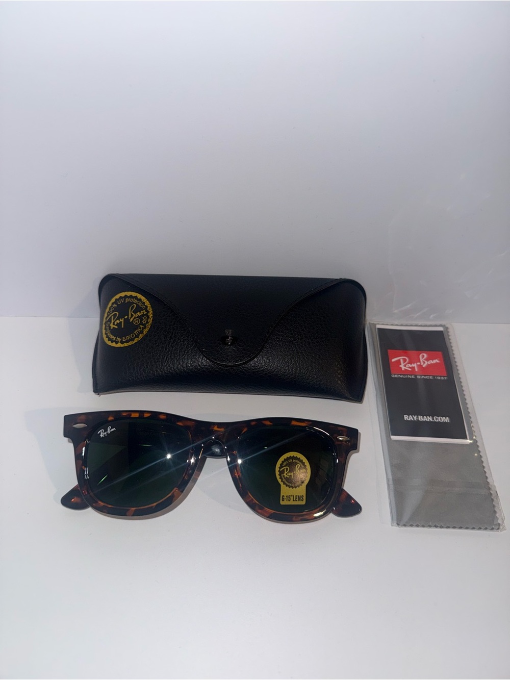 Ray-Ban RB2140 Original Wayfarer – Tortoise Shell / G-15 Green